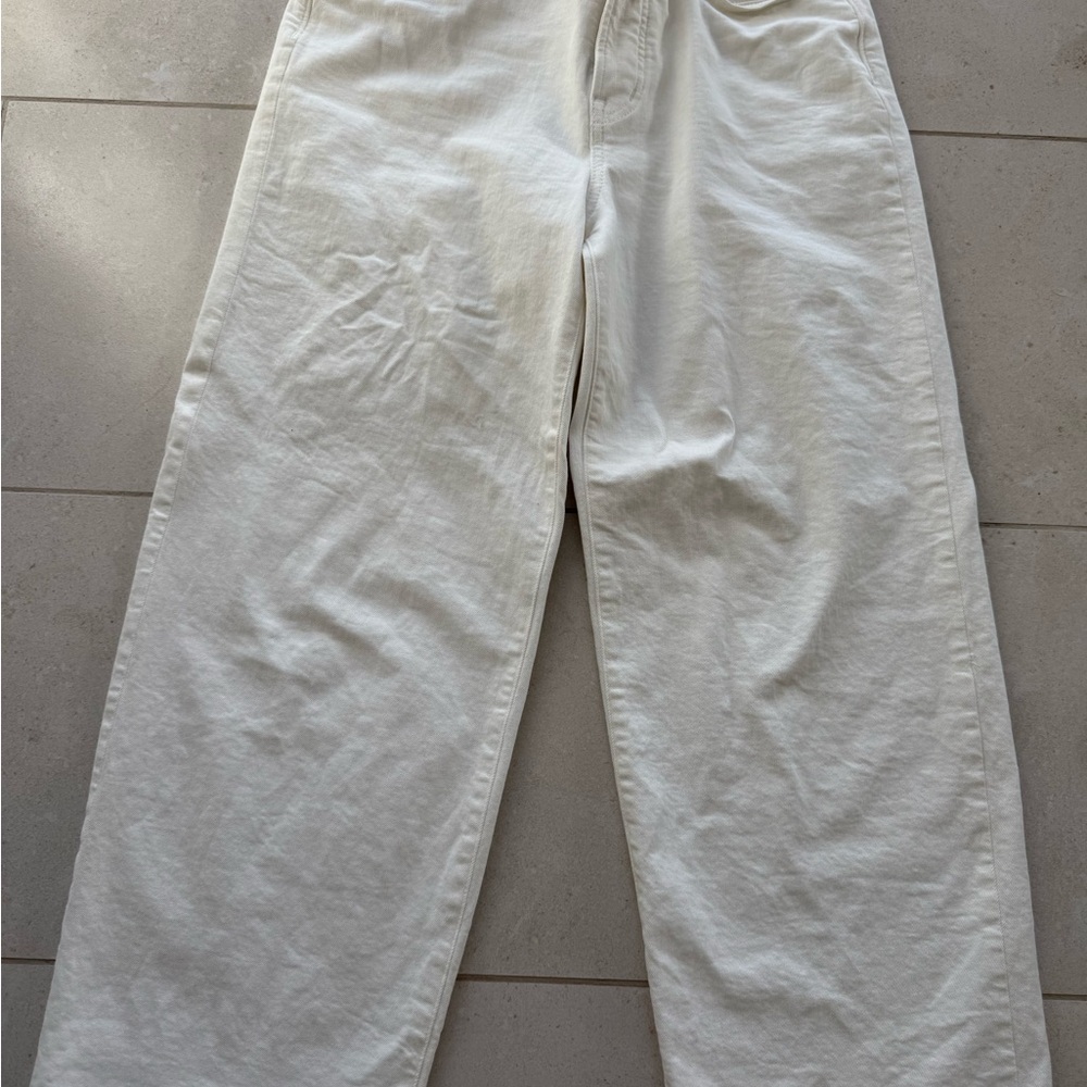 Madewell White Wide Leg Pants